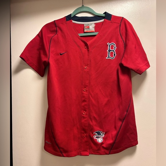 Nike Red Sox Red Button-Up Jersey - Picture 1 of 2